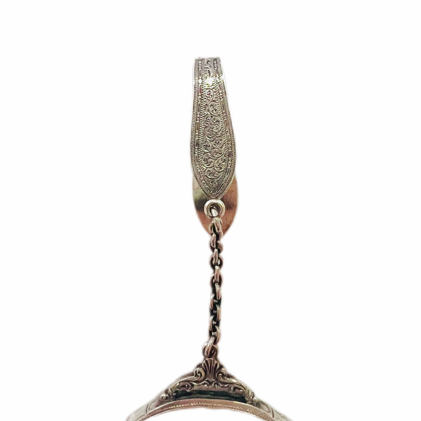 古董苏格兰纯银腰链线轴柄