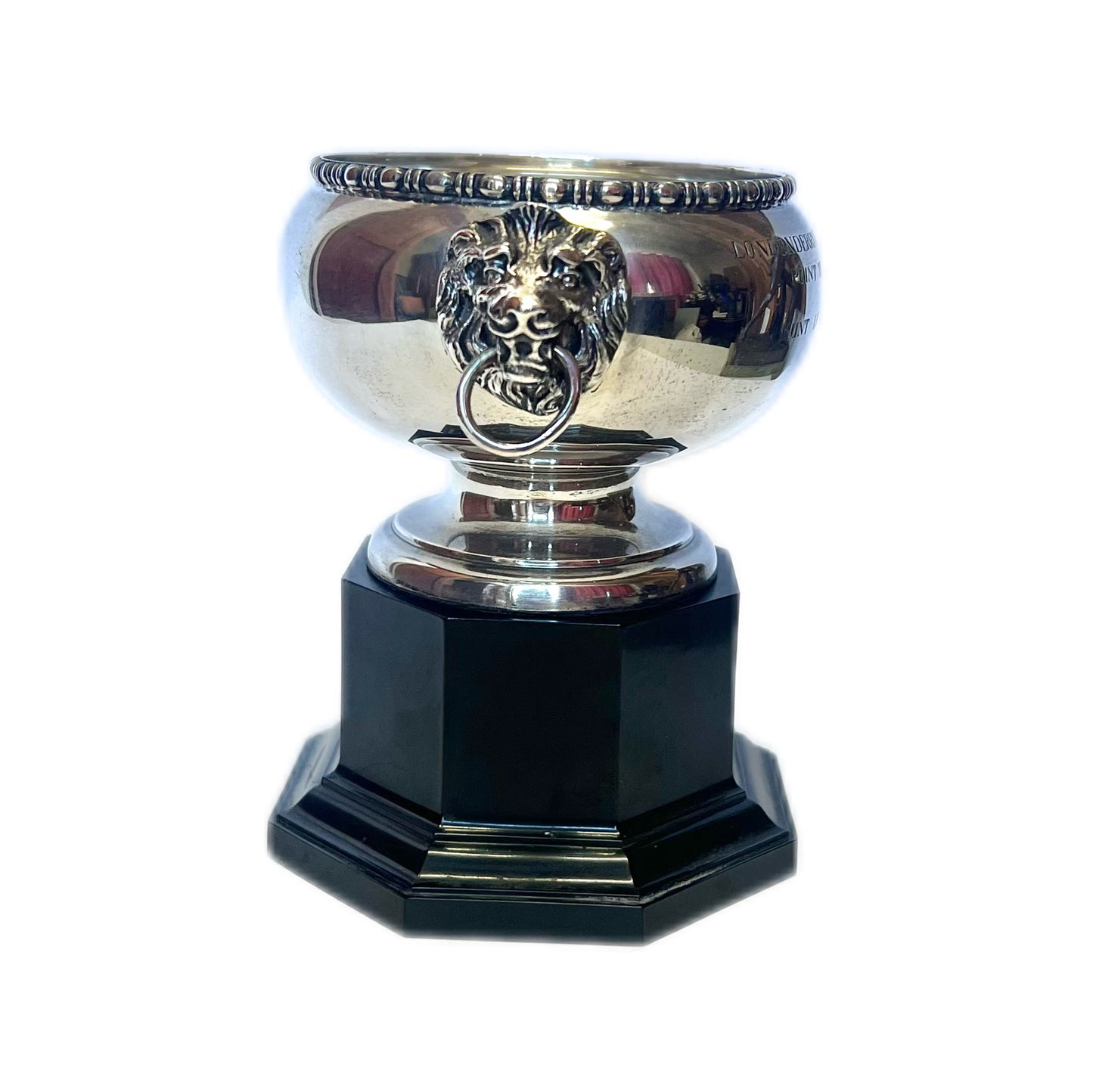 Vintage George VI sterling silver hunting trophy, Londonderry Garrison Drag Hunt of 1939