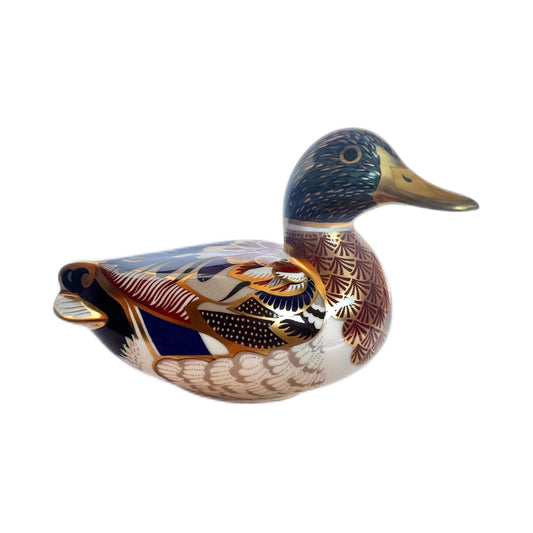 Vintage Royal Crown Derby Mallard paperweight figurine circa 1998