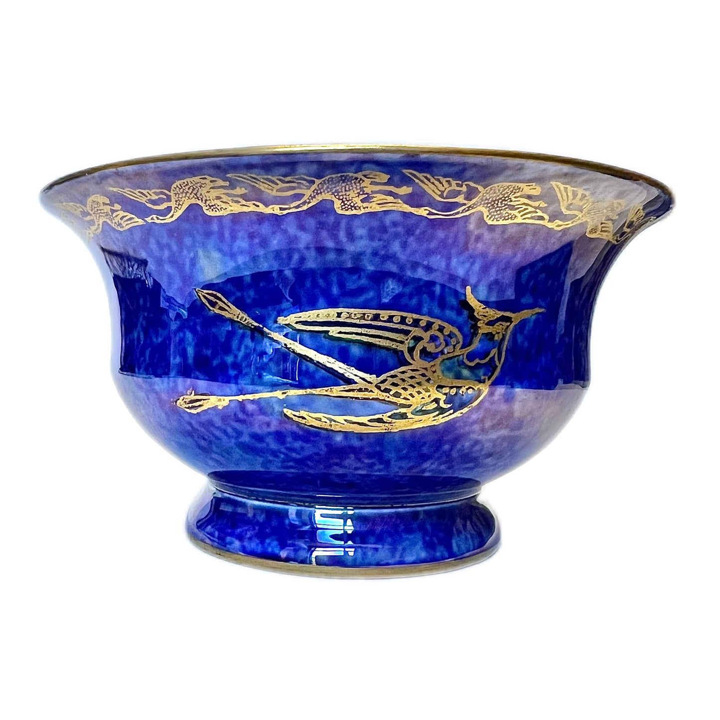 Antique Wedgwood Fairyland Lustre Hummingbird pattern bowl by Daisy Makeig-Jones