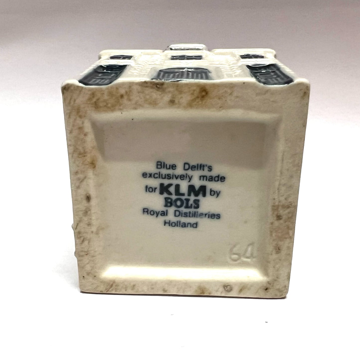Vintage KLM Delft miniature House 64 novelty decanter