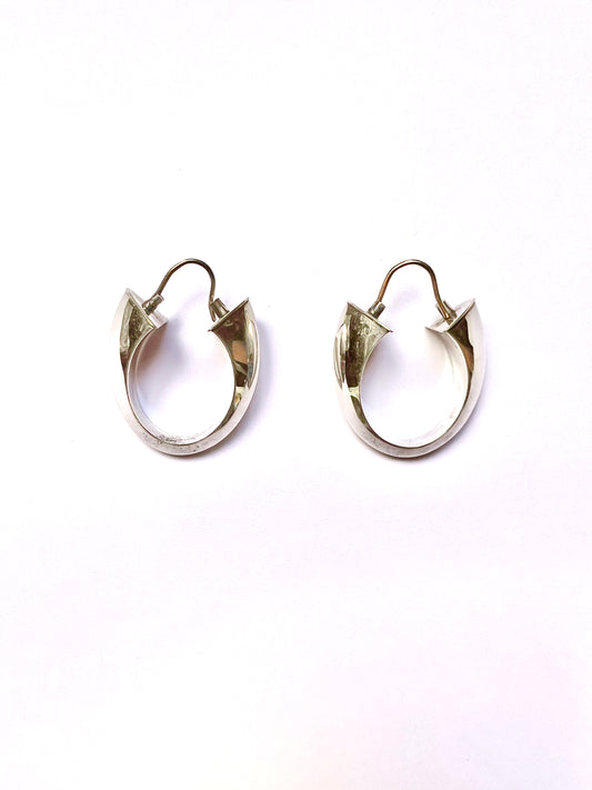 Vintage Australian sterling silver and 9carat gold earrings, Richard Ivey