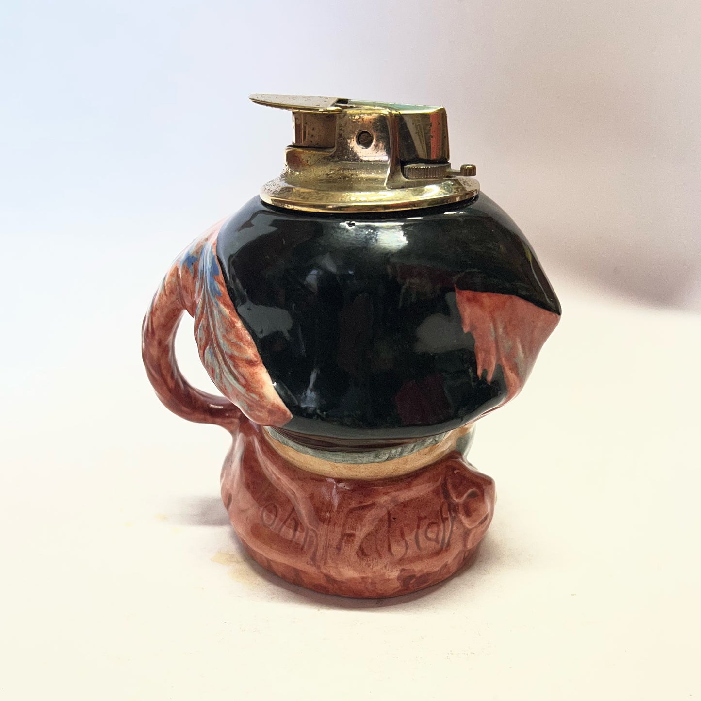 Vintage Royal Doulton Falstaff Toby mug table lighter with Ronson insert