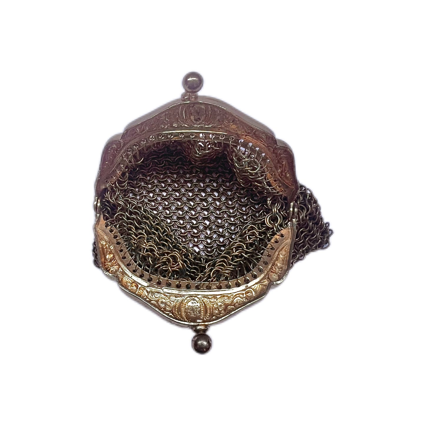 Late Victorian to Edwardian gilt metal change purse