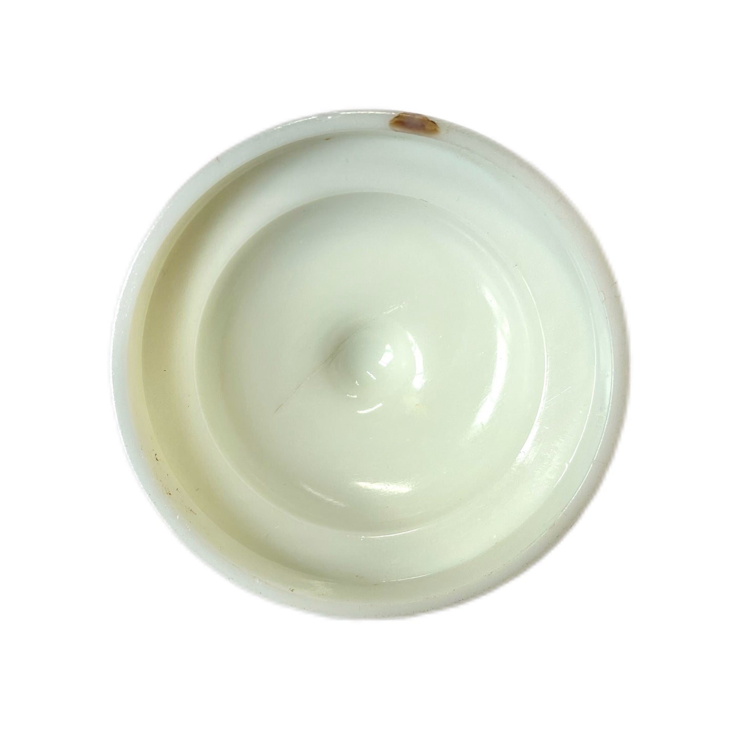 Antique Whitall Tatum Milk Glass Apothecary Jar- Citrine Ointment