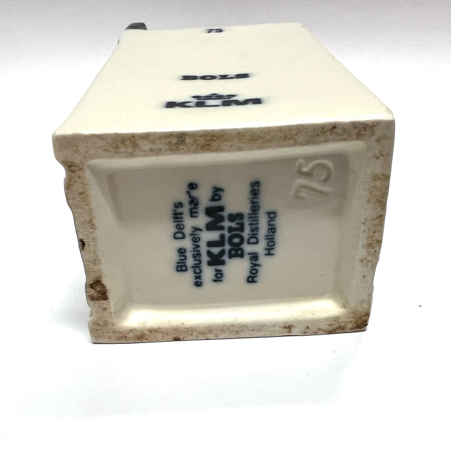 Vintage KLM Delft miniature House 75 novelty decanter