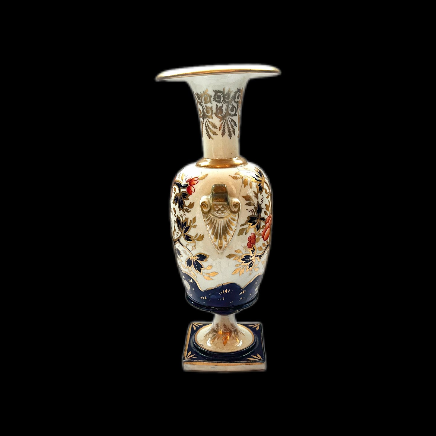 Antique Mayer & Newbold porcelain spill vase circa 1820, in the Imari style