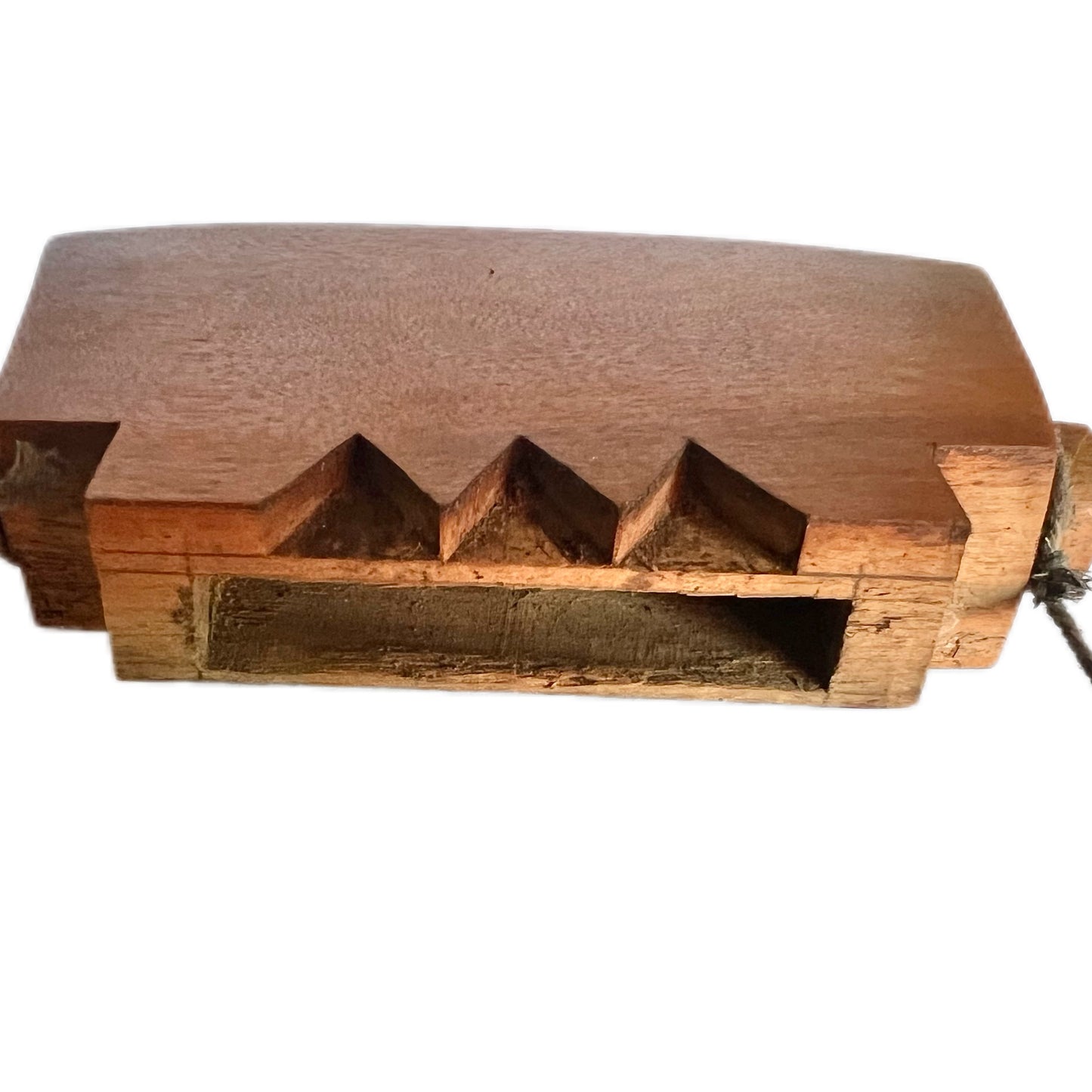 Antique Traditional “Tongal” wooden tobacco or betel lime box, Sumba Island Indonesia