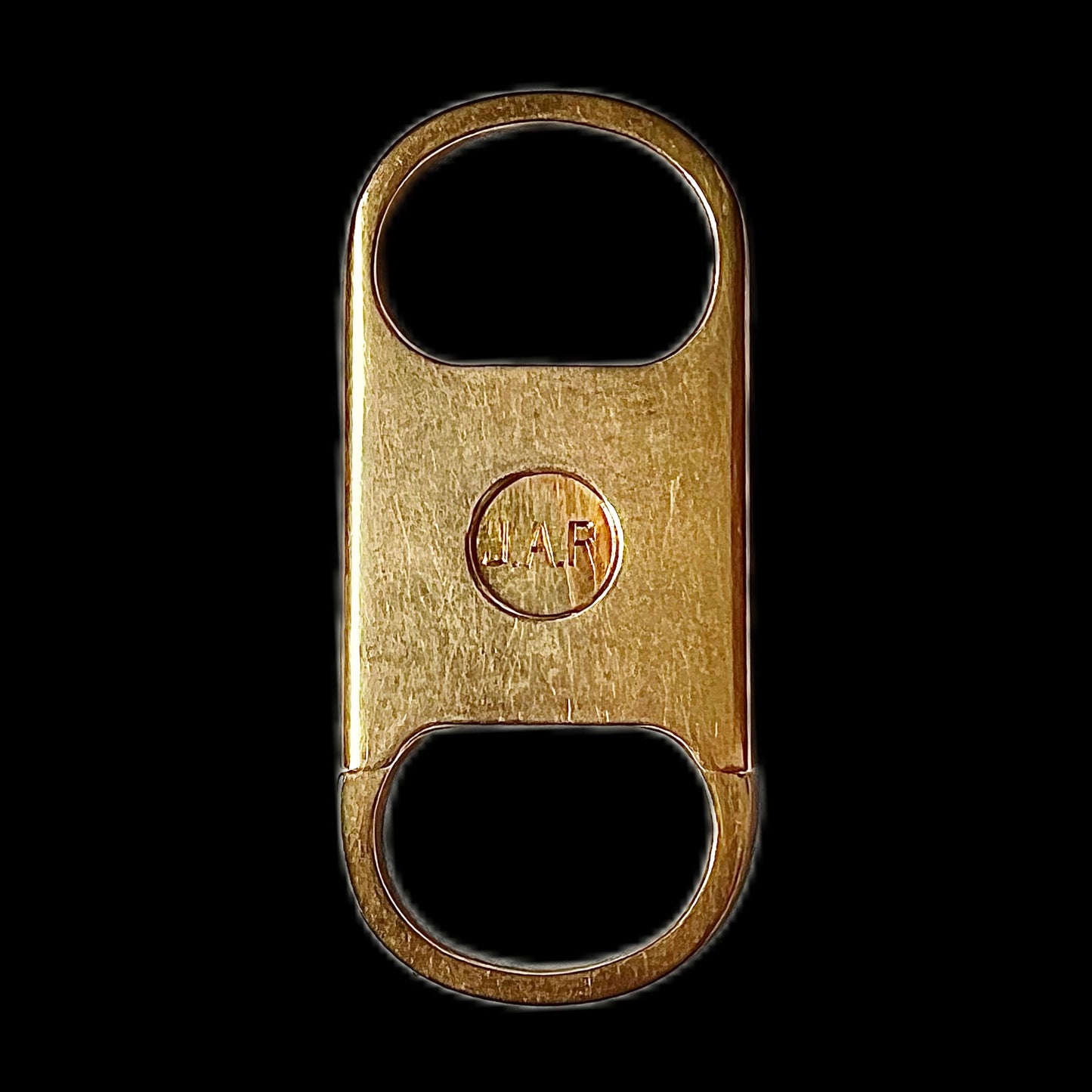 Antique Edwardian 14k gold guillotine cigar cutter with associated case, made by Reinhold Steinecke