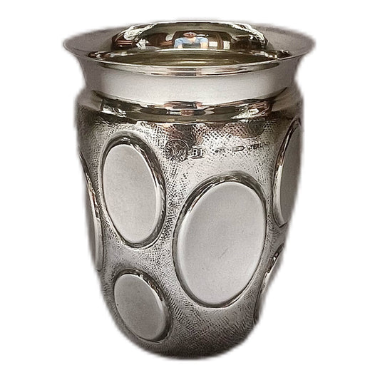 Vintage Italian Brandimarte sterling silver modernist beaker