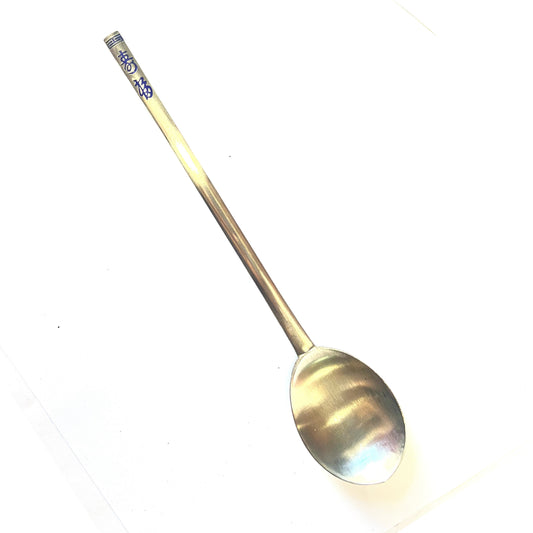 Vintage Korean .700 silver and enamel Silver World tablespoon