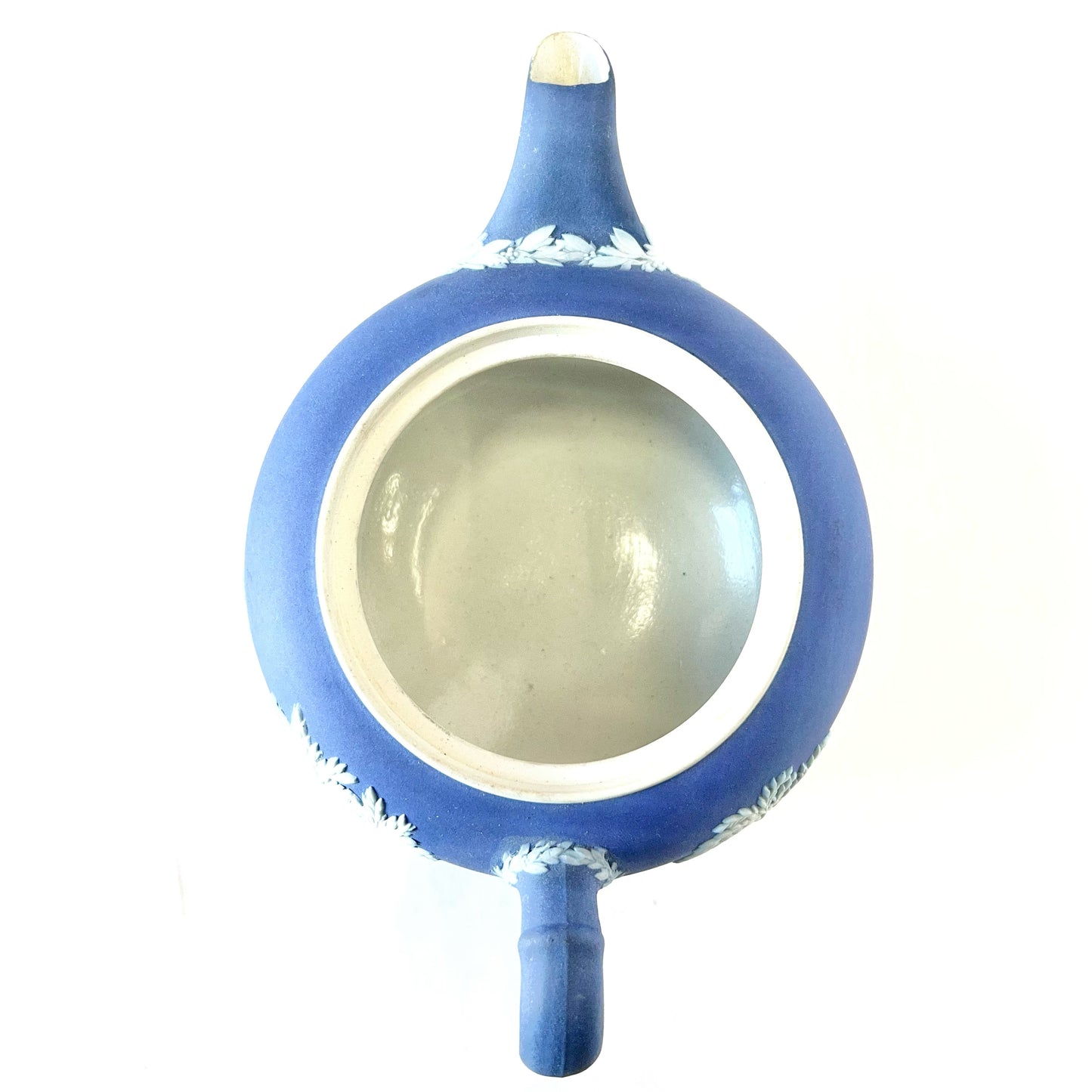Antique late 19th century Wedgwood cobalt jasperware teapot