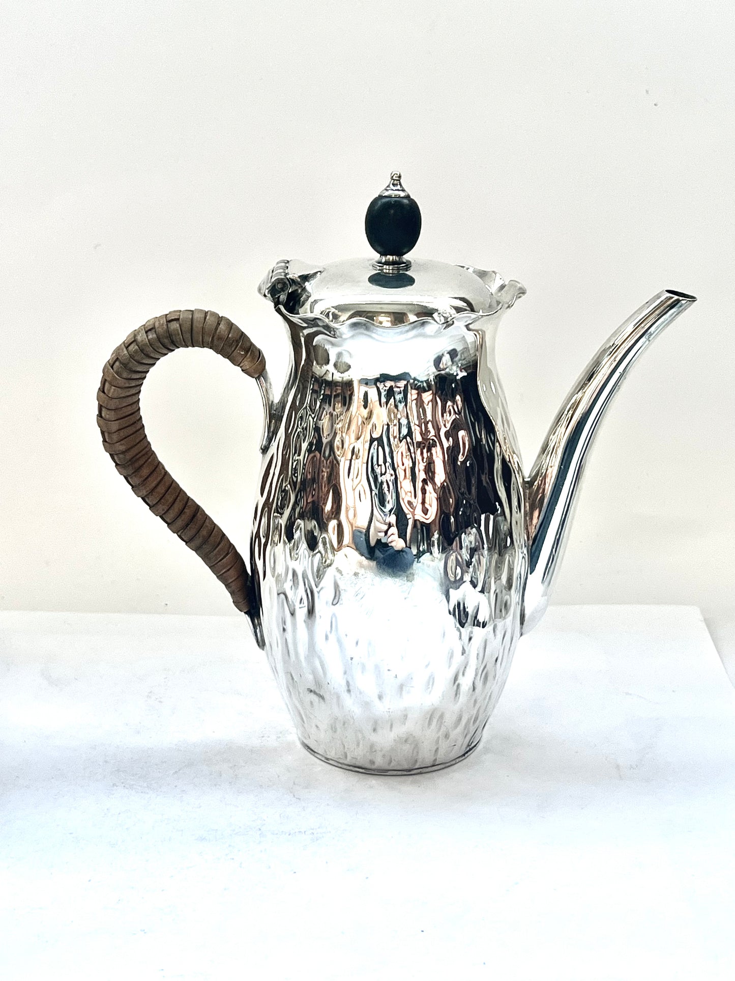 Antique silver-plated bachelor’s tea set circa 1900, comprising of small tea pot, creamer jug, sugar bowl and tea cup