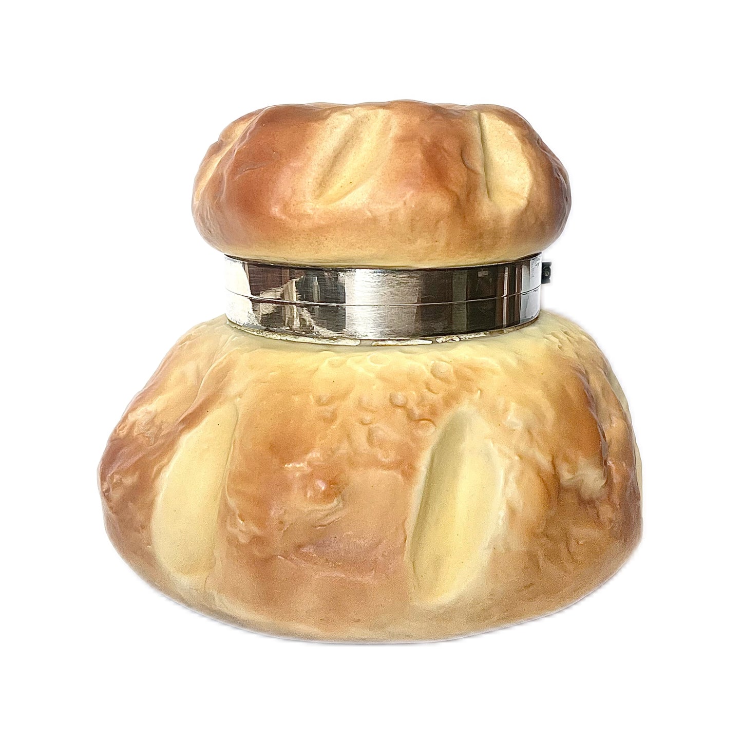 古董皇家伍斯特乡村面包仿面包饼干桶