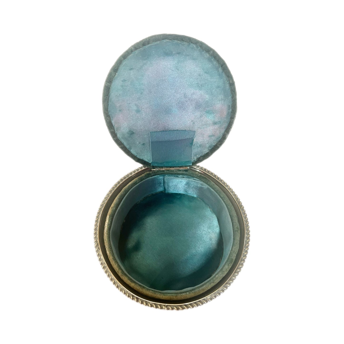 Antique Victorian fabric and sterling silver pincushion, Levi & Salaman