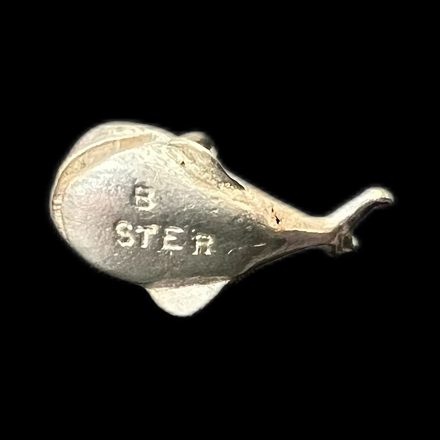 Vintage sterling silver whale charm