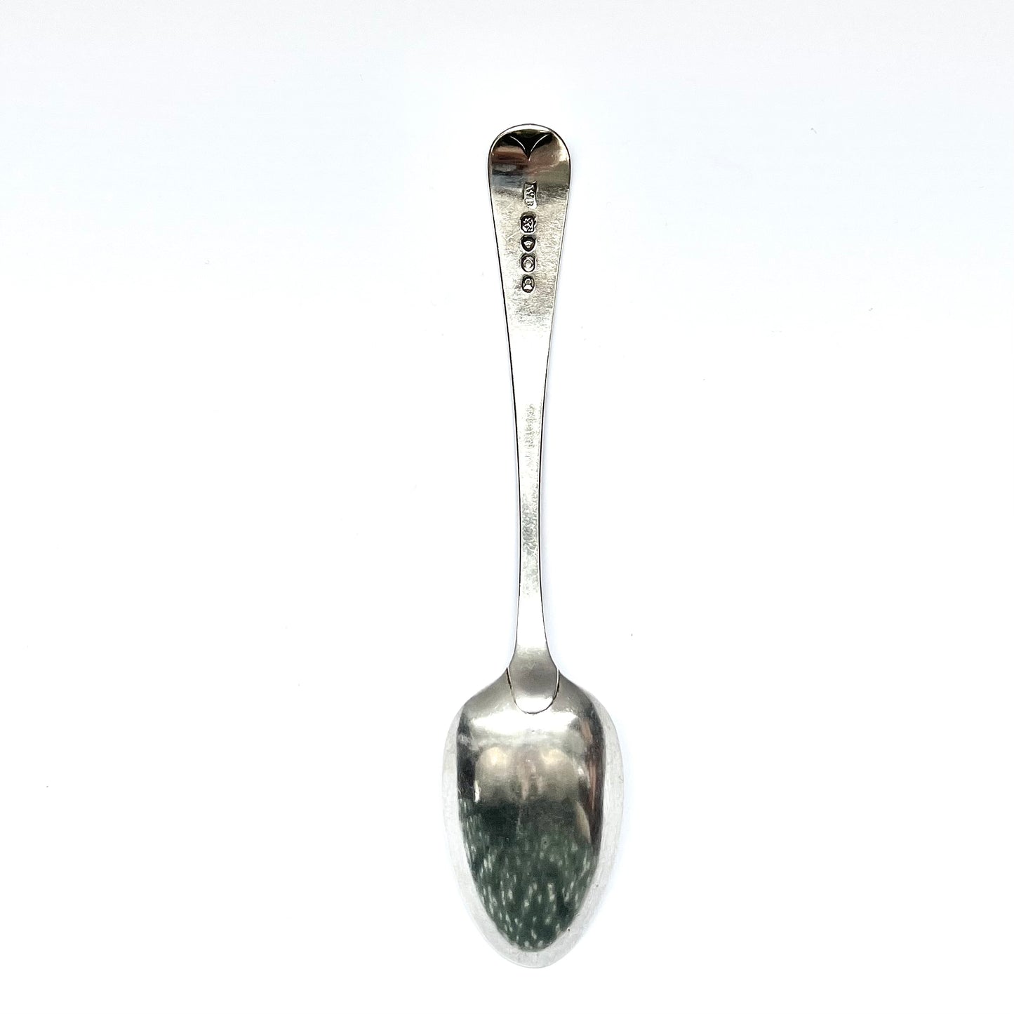 Antique George IV sterling silver crested table/dessert spoon with marks for London 1829, William Bateman II