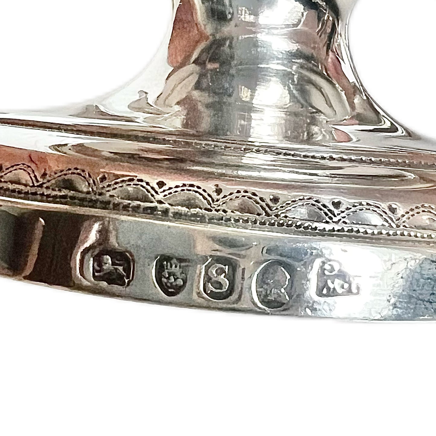 4 crested sterling silver George III salt cellars, John Wakelin & Robert Garrard