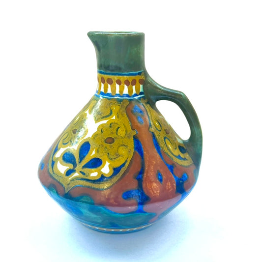 Rare early Zuid Holland PZH Gouda Art Pottery pitcher jug, Suled patter, circa 1910s