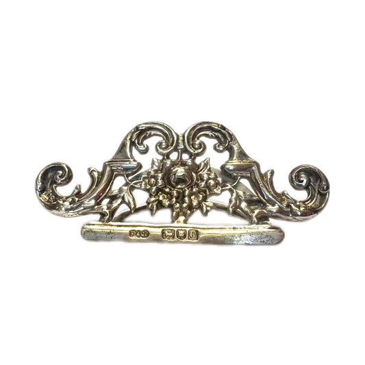 Antique Victorian sterling silver card holder by Grey & Co.