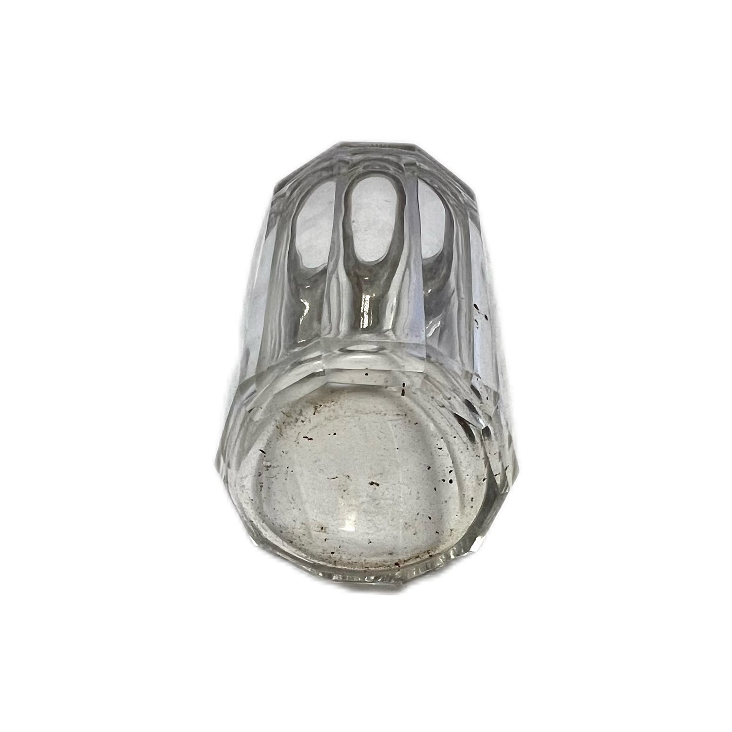 Antique Victorian sterling silver and cut glass scent/toiletry bottle
