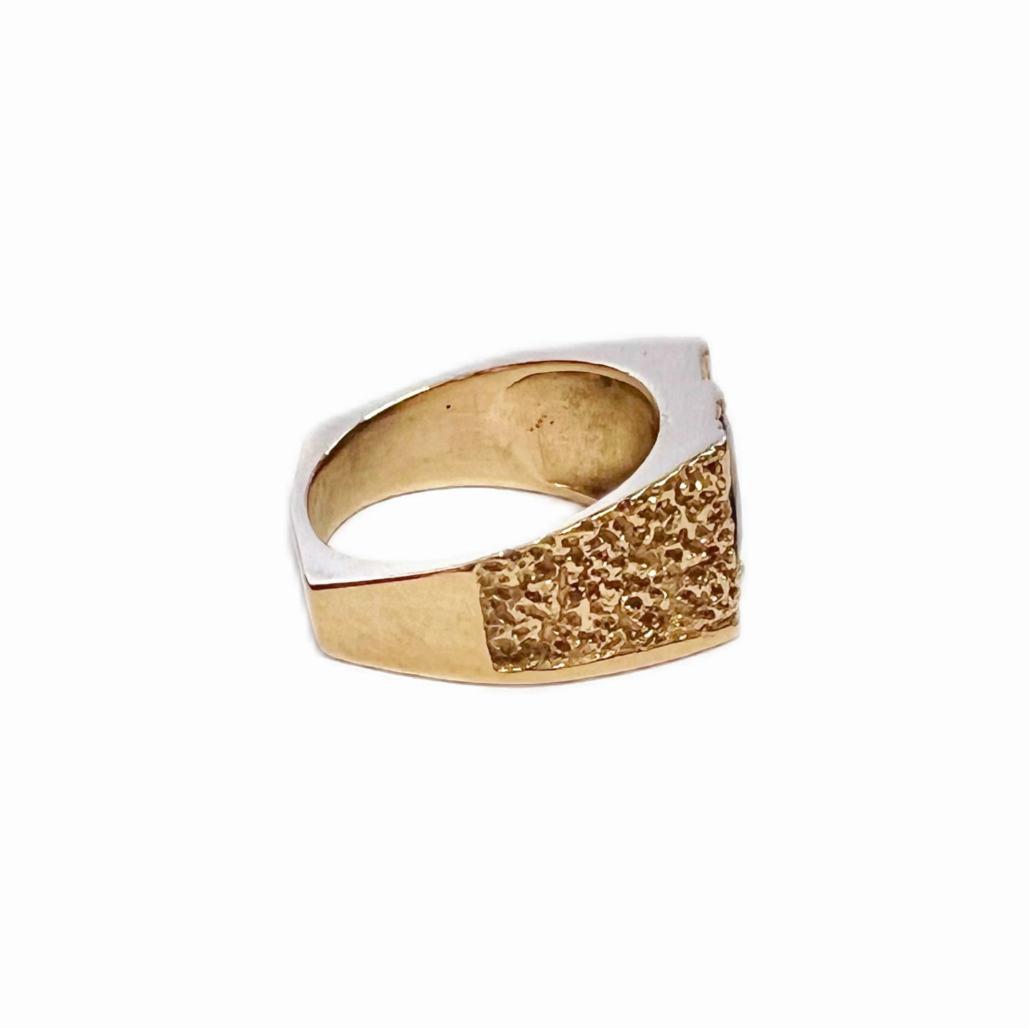 Statement vintage midcentury 9ct yellow gold gentleman’s dress ring