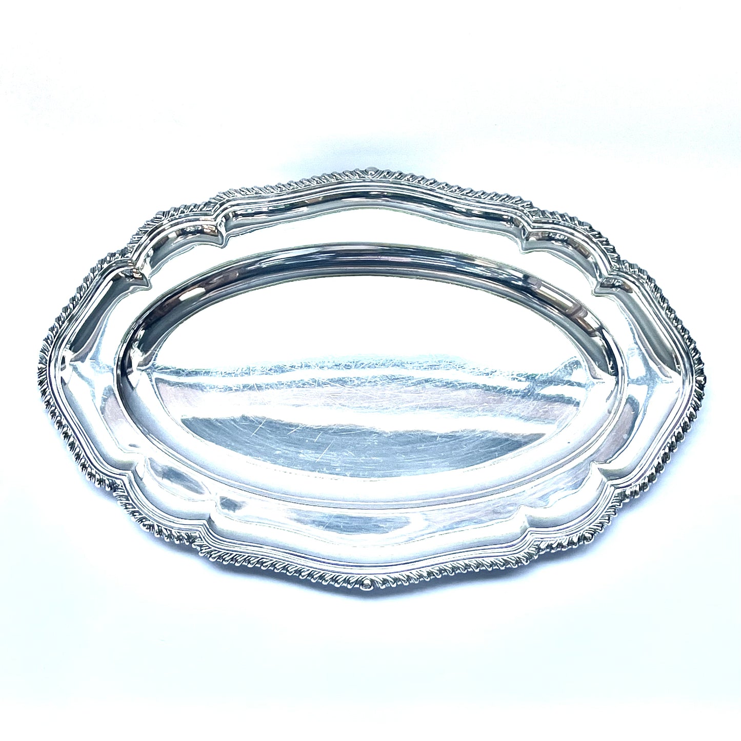 Mappin & Webb George VI sterling silver serving tray/ charcuterie board, with marks for Sheffield, 1937