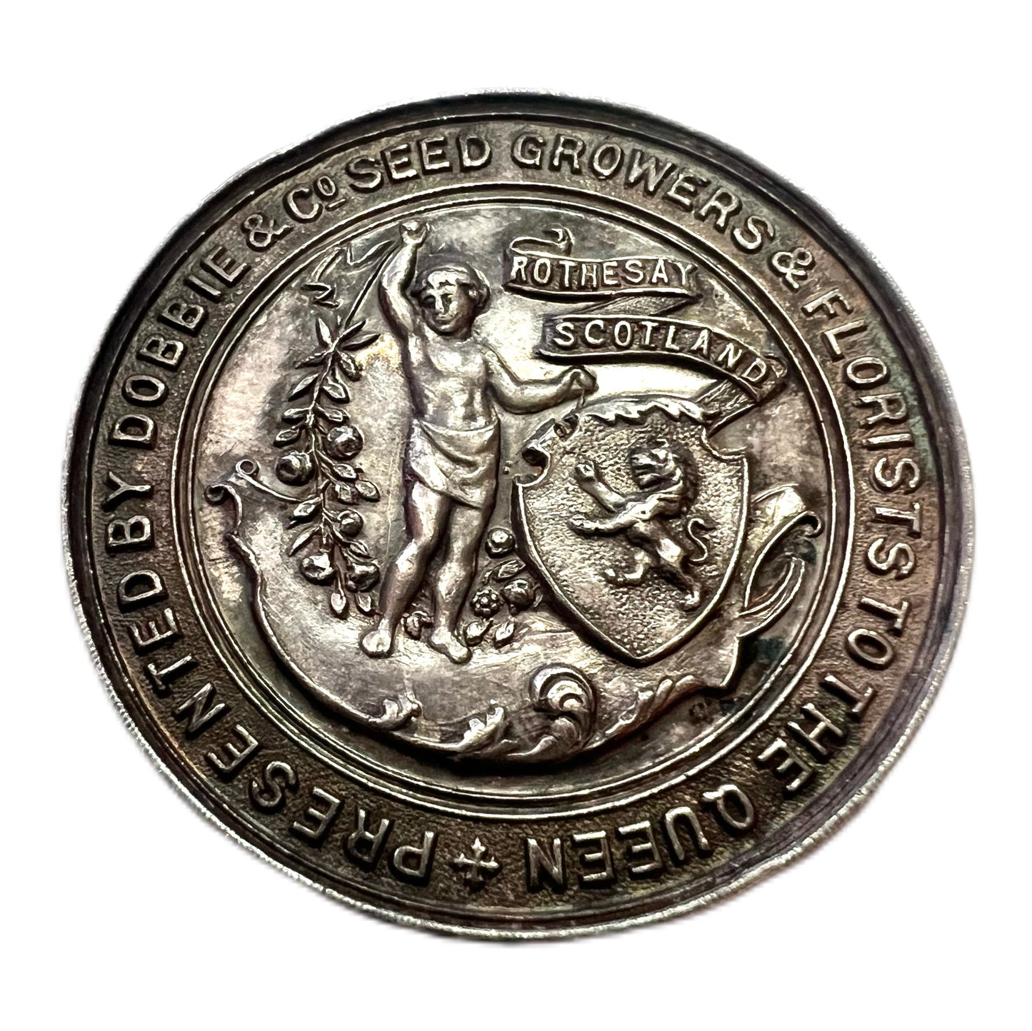 Antique Victorian sterling silver Dobbie & Co. medal