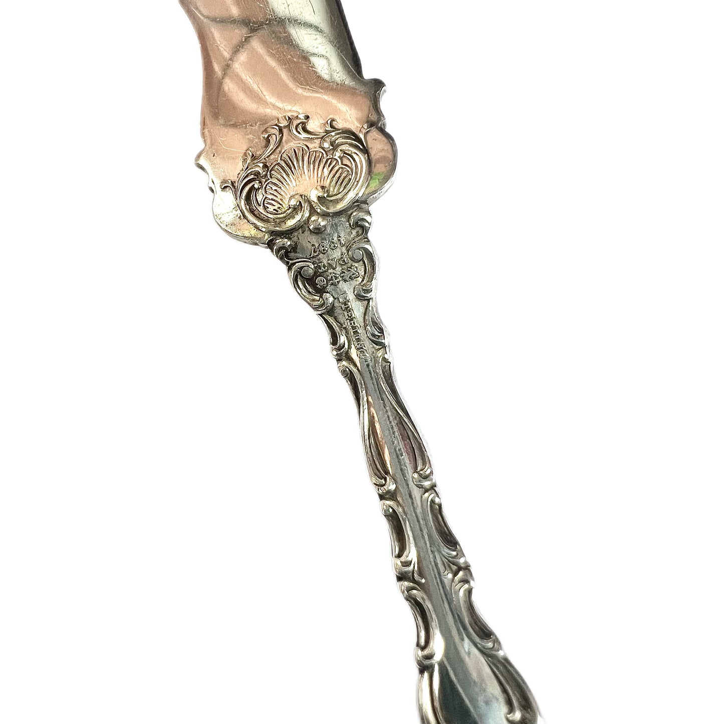 Antique Gorham sterling silver Strasbourg patterned spreader