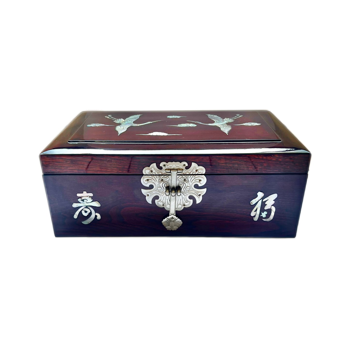 Mid to late 20th century Korean najeonchilgi lacquerware jewellery chest