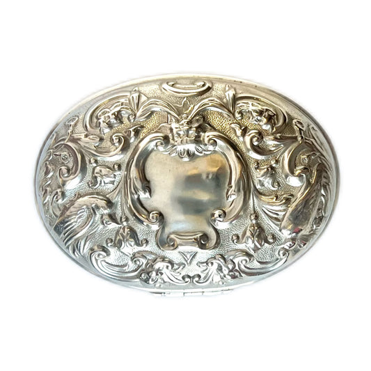 Antique Victorian sterling silver travelling soap box by William Comyns