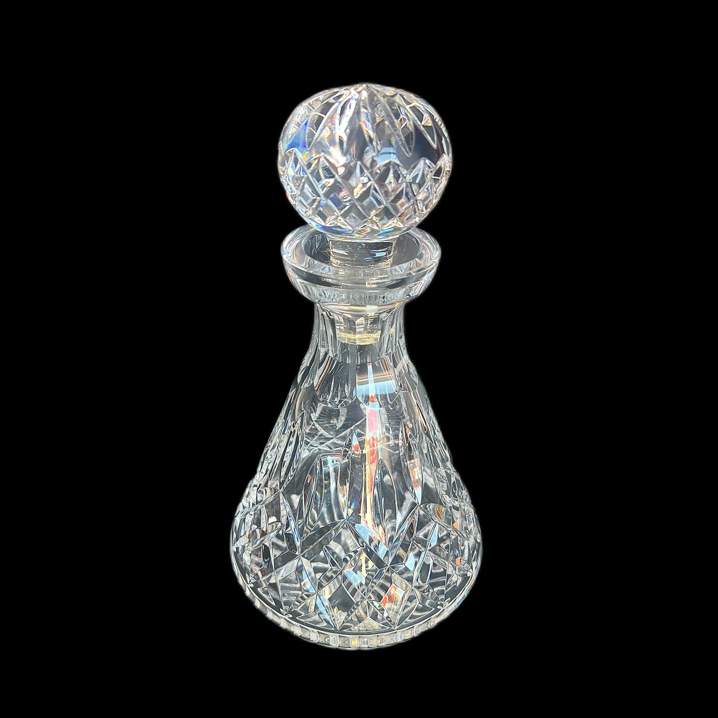 Vintage 20th century Waterford Lismore pattern crystal decanter