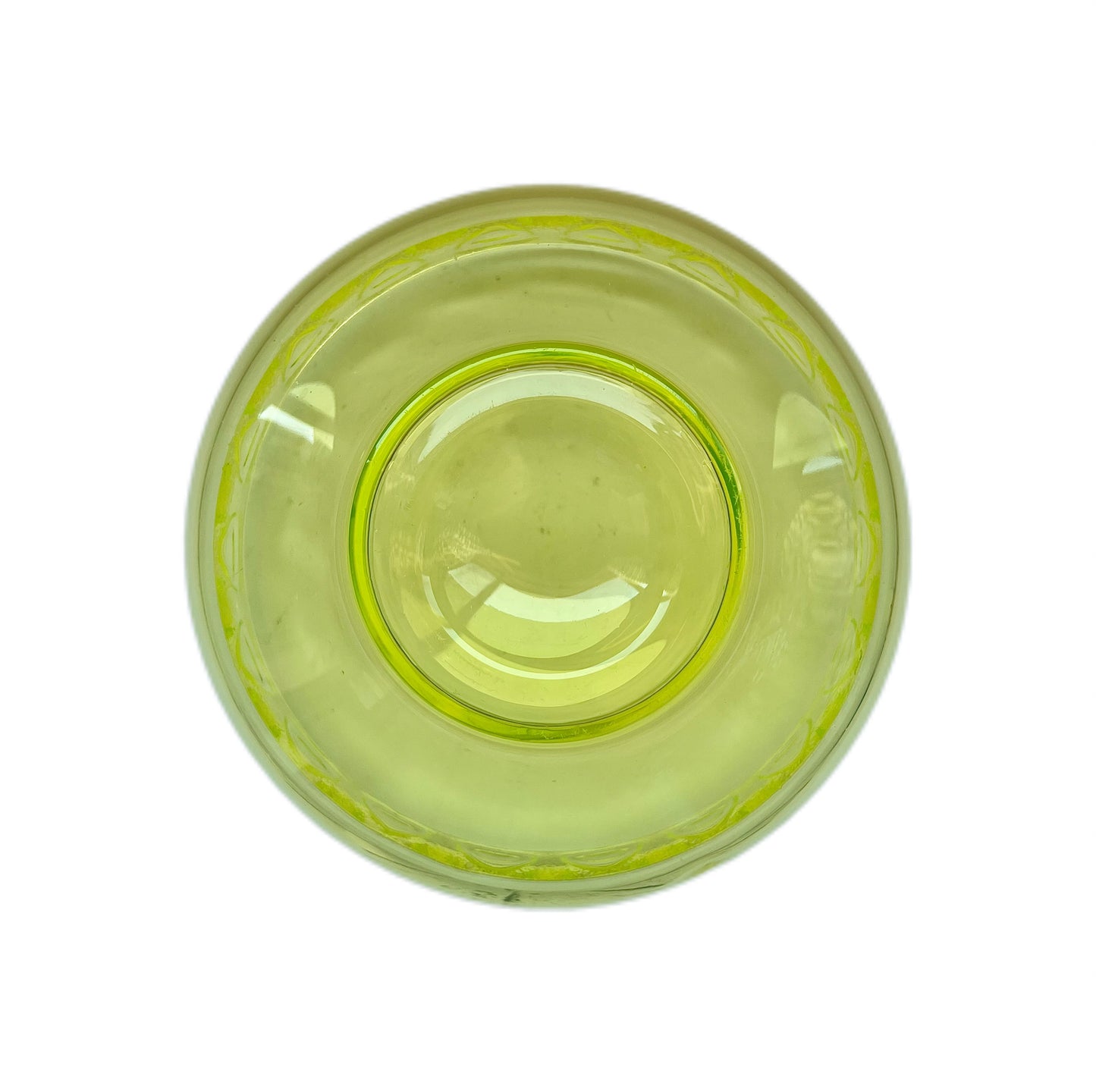 Rare midcentury modern uranium glass bowl by Riihimäki / Riihimäen Lasi glassworks, 1960s