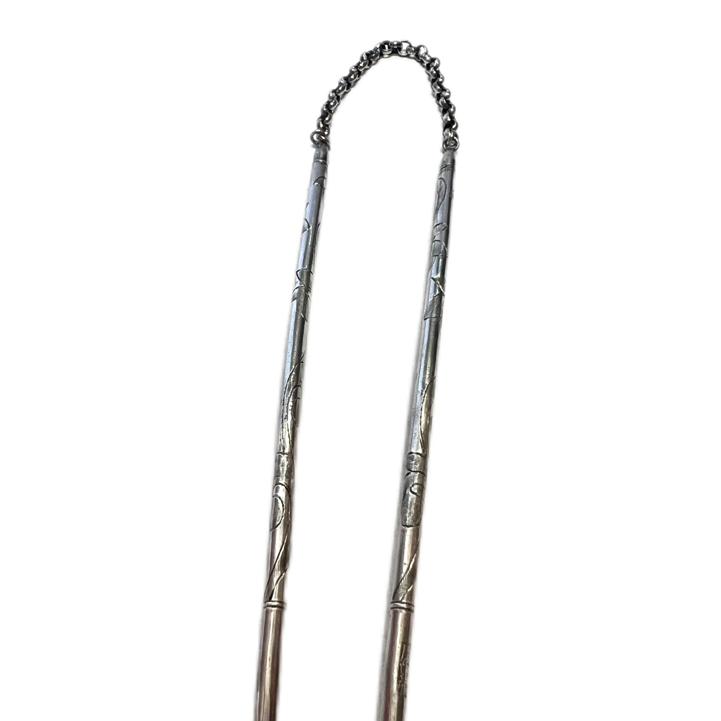 A pair of 1930s near antique Chinese export silver chopsticks