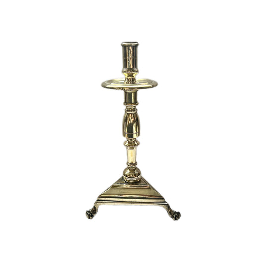 Antique late Georgian to Regency Period English Brass Candlestick