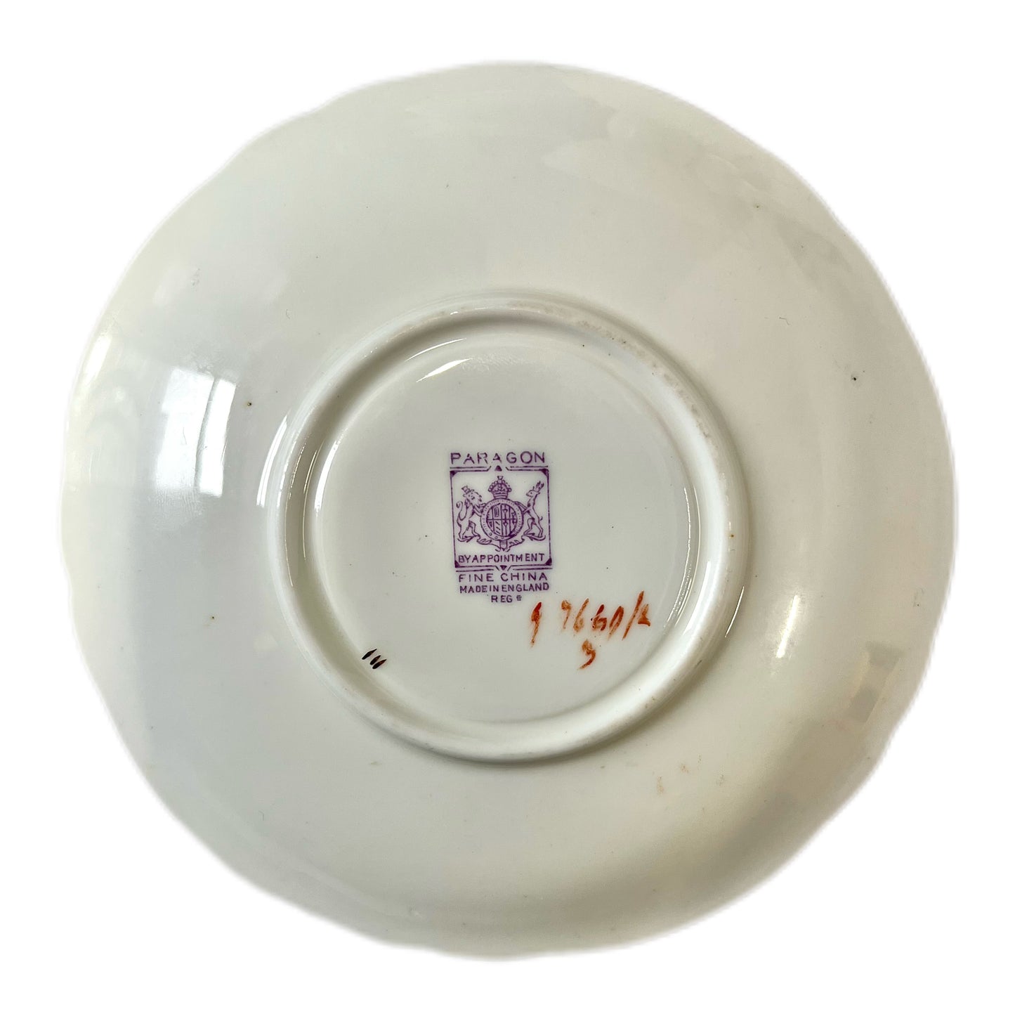 1930s Paragon Green Daffodil teacup and saucer as found