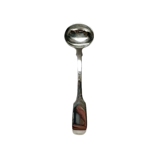 Antique William IV sterling silver condiment spoon, William Eaton