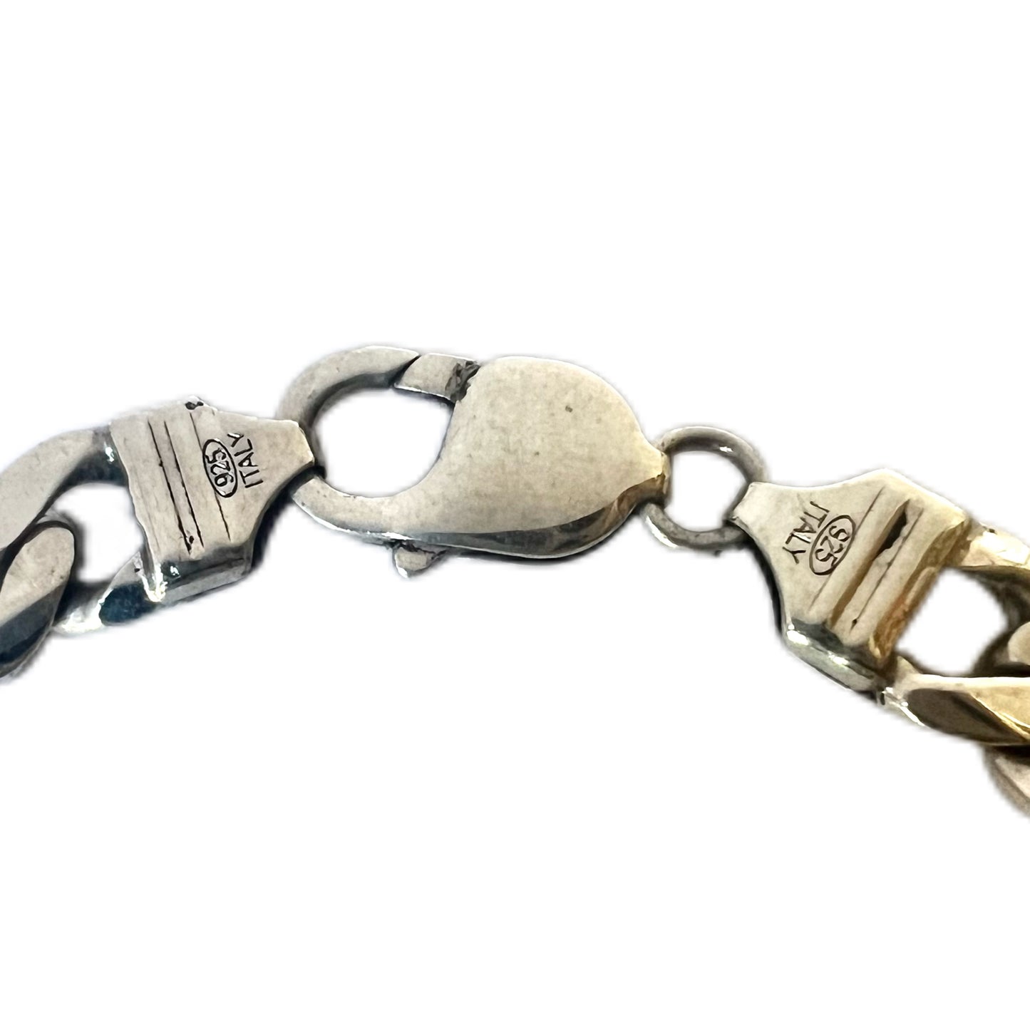 Vintage Italian sterling silver curb-link bracelet