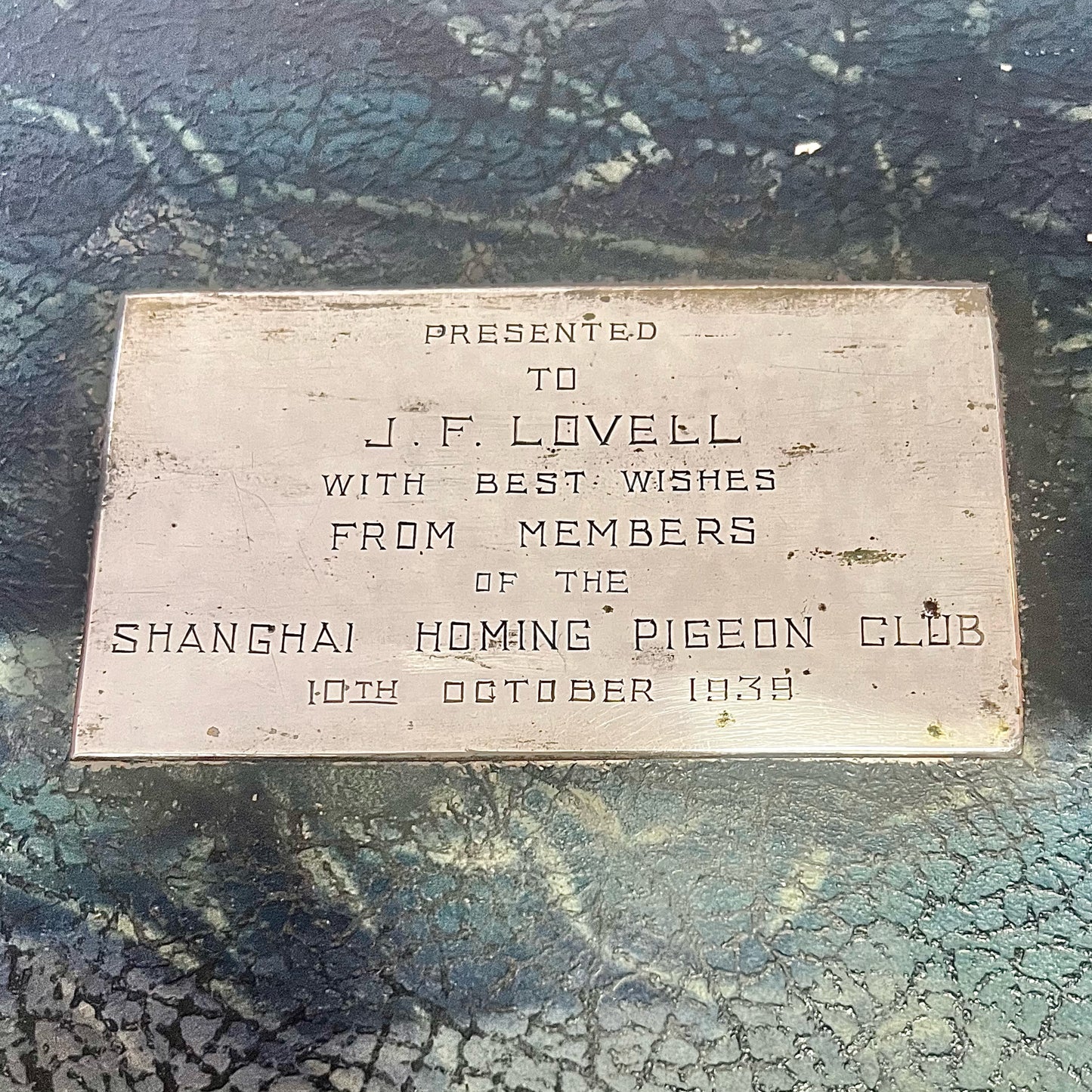 Near antique 12 piece set of Chinese export silver fish eaters, Shanghai Municipal Police Supt. Lovell's estate