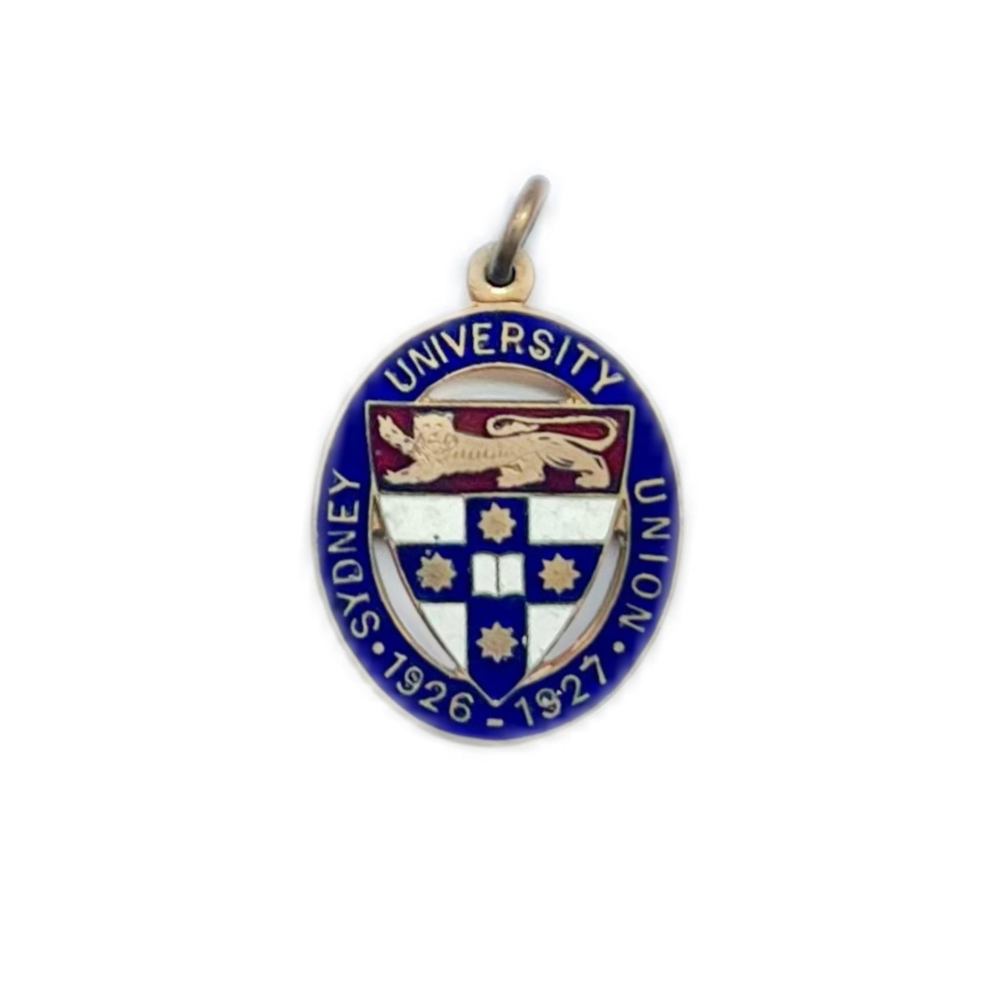 Near antique Sydney University Student Union enamel membership badge, 1926-1927