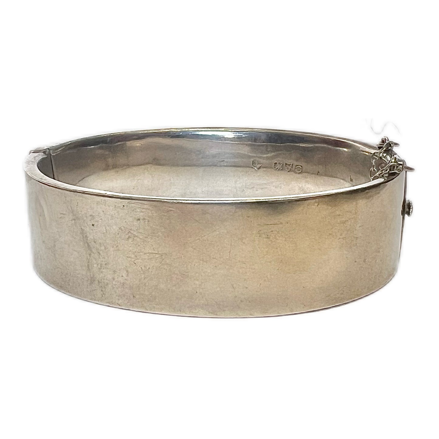 Antique Victorian sterling silver bangle, Chester, 1886