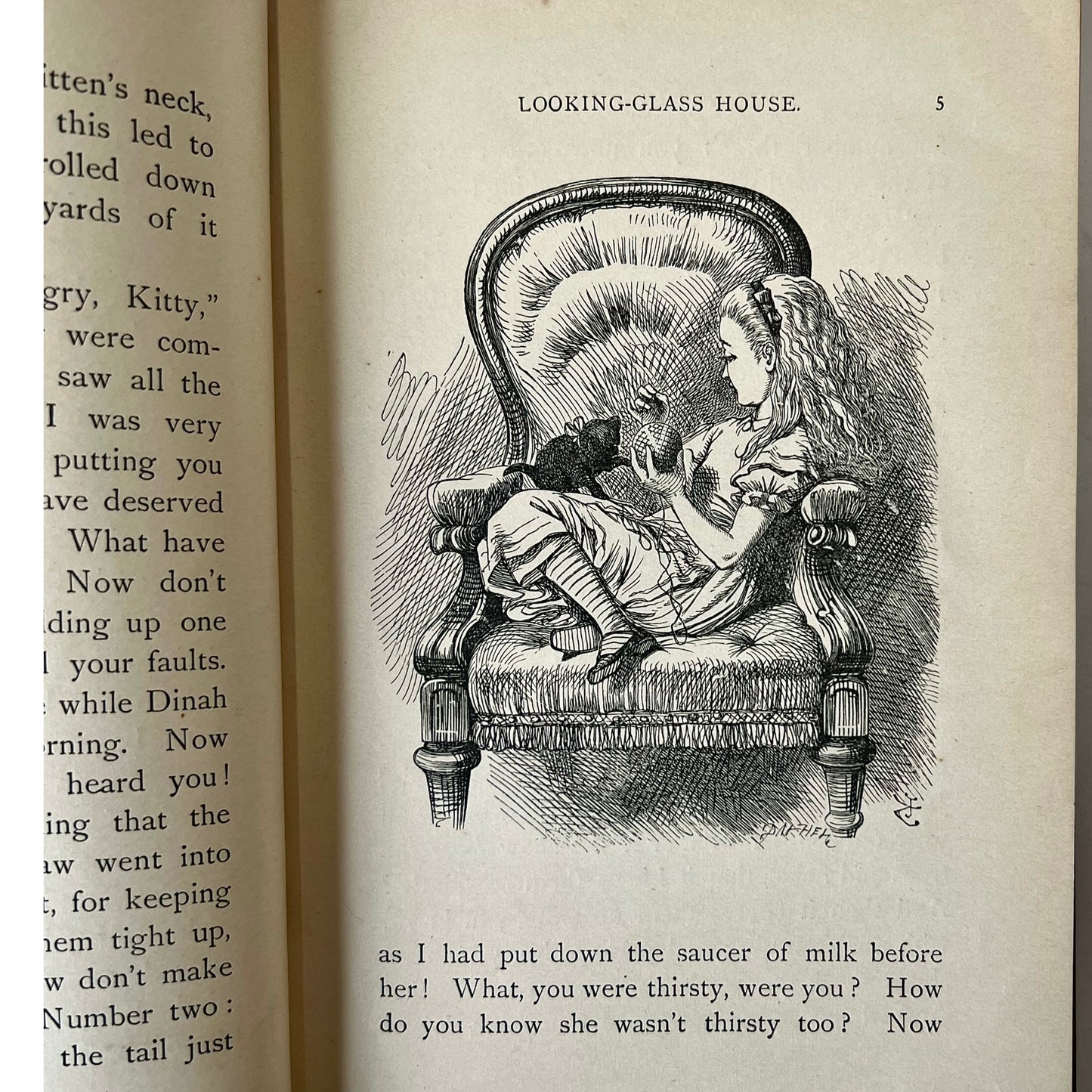 Antiquarian 1925 edition of Through the Looking-Glass by Lewis Carroll