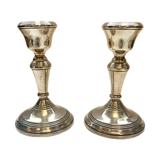 Pair of vintage English sterling silver candlesticks