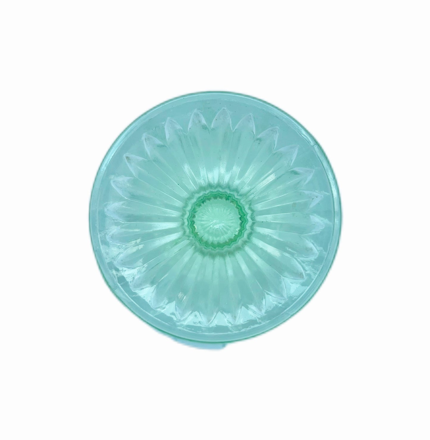 Art Deco uranium glass parfait dish circa 1930s to 1940s