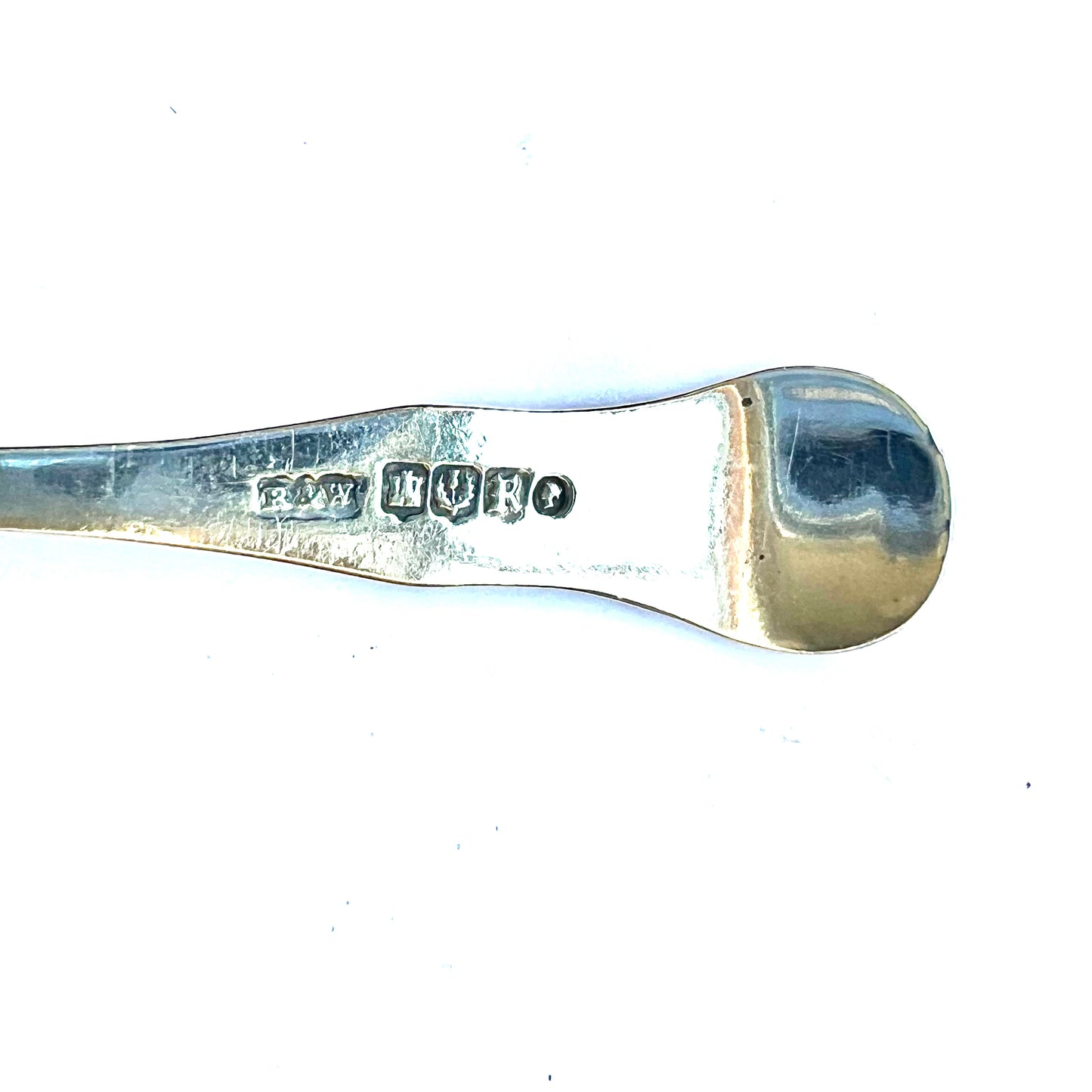 High Victorian Scottish silver condiment spoon, with marks for Edinburgh 1848, Robb & Whitlett