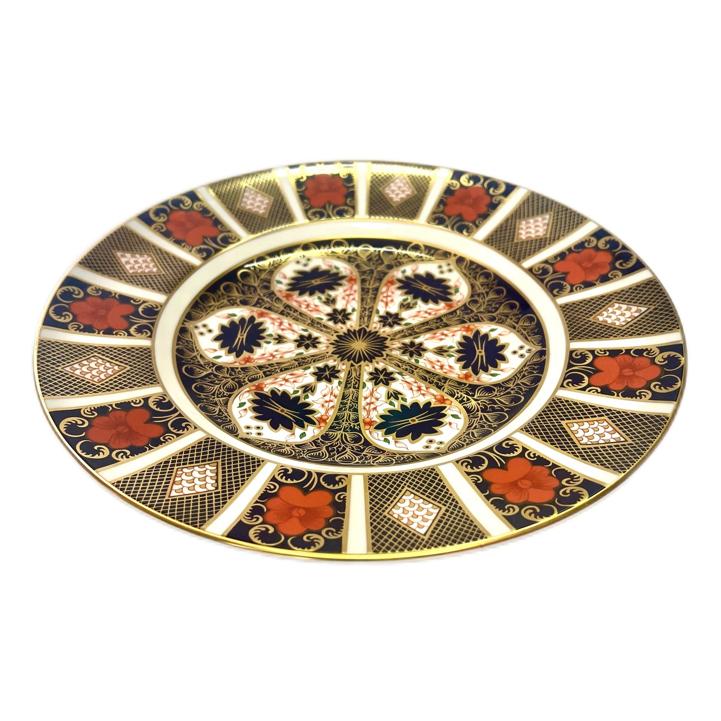 Vintage Royal Crown Derby Old Imari patterned large dinner plate circa 1984