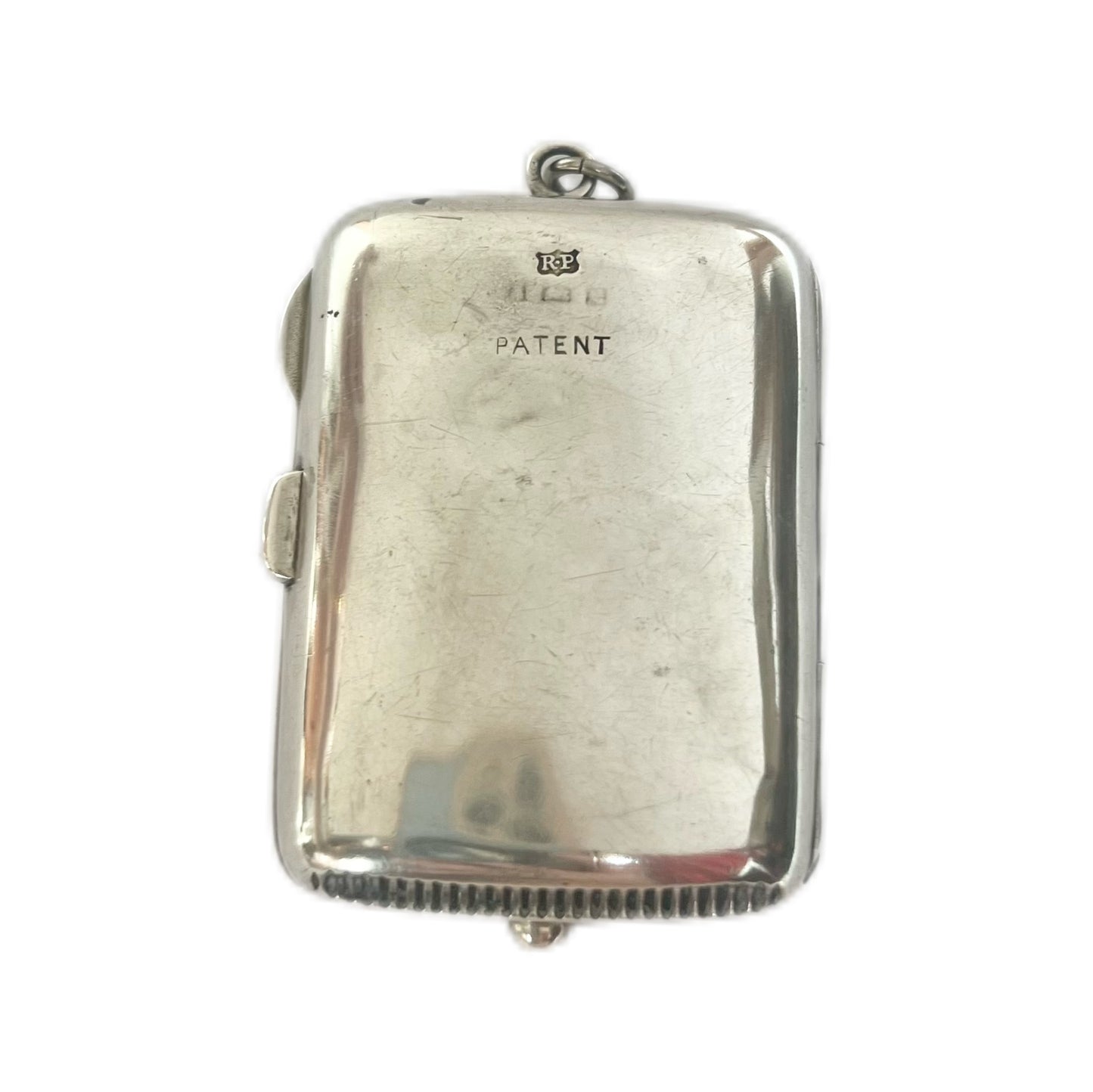 Victorian sterling silver triple-compartment vesta case, Robert Pringle & Sons