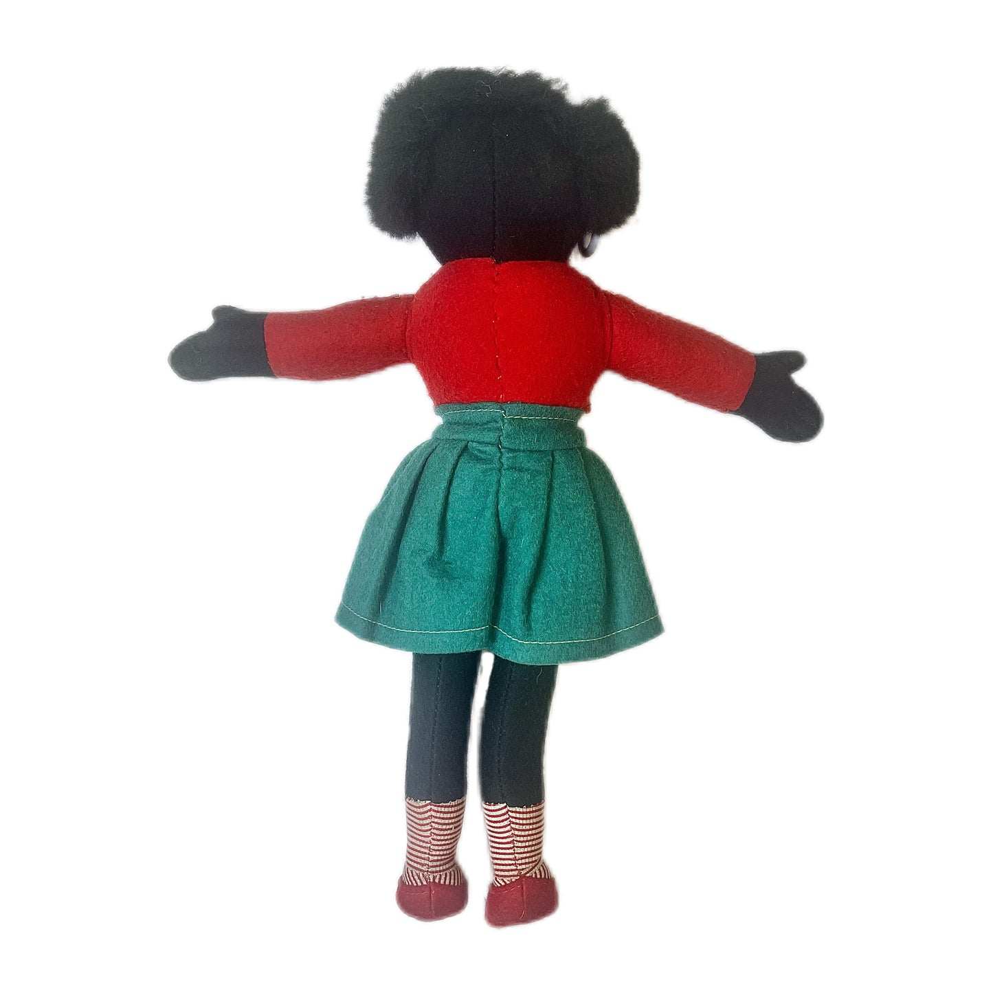 Rare vintage Merrythought Golliwog girl doll circa 1970s to 1980s with rare hoop earrings