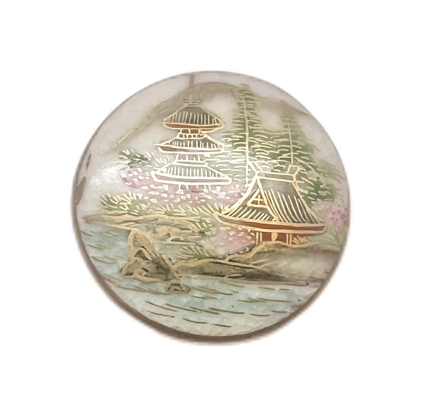 Set of 10 Late Meiji Period, 10 antique Satsuma handpainted buttons