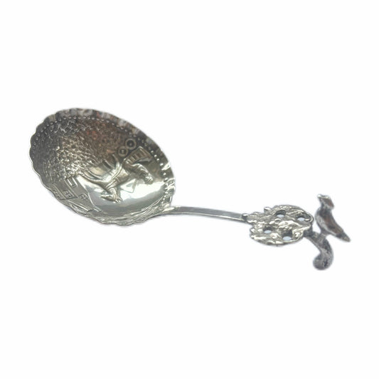 Antique 19th century Dutch silver tea caddy spoon